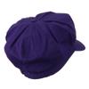 Cotton Elastic Newsboy Cap-Purple OSFM view 3