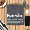 Funcle T-Shirt for Men - Funny Birthday Gifts Uncle Definition Father's Day Charcoal view 3