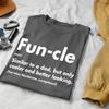 Funcle T-Shirt for Men - Funny Birthday Gifts Uncle Definition Father's Day Charcoal view 4