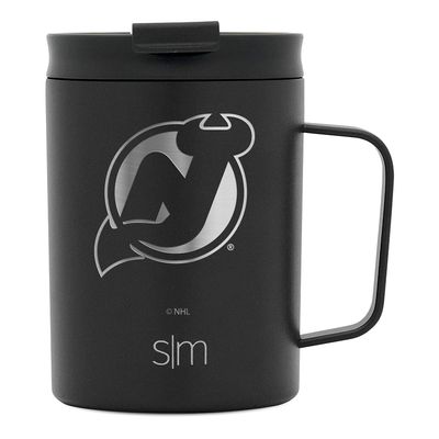 Simple Modern Officially Licensed NHL Coffee Mug Insulated Stainless Steel Travel Thermos, 12oz, Midnight Black