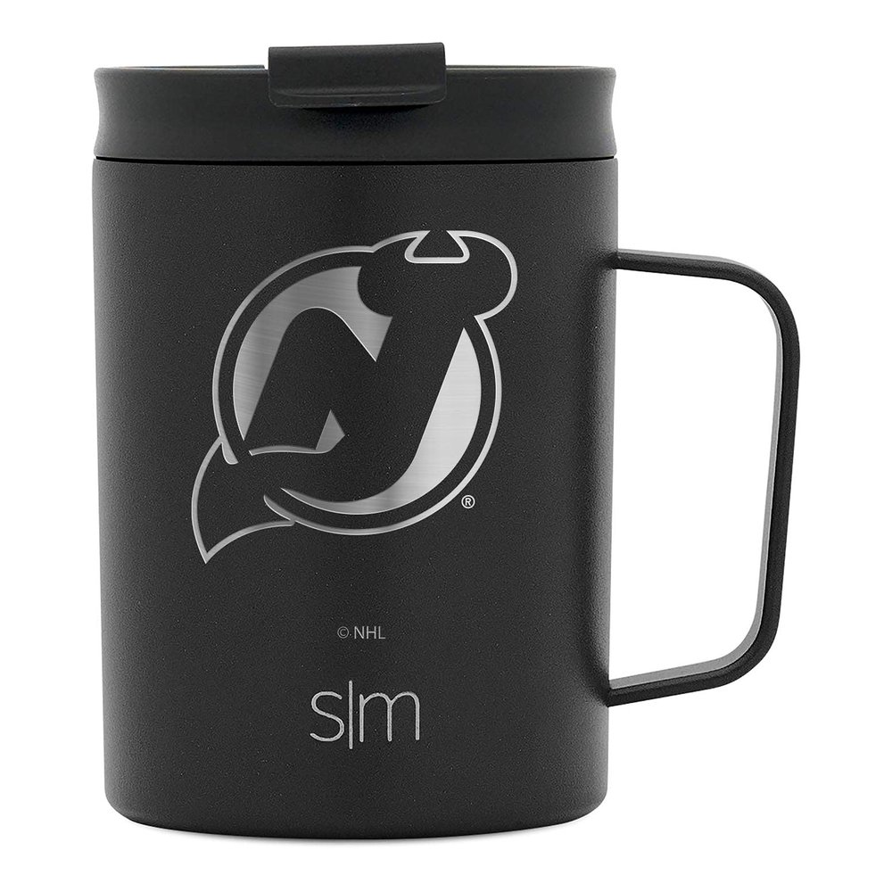 Simple Modern Officially Licensed NHL Coffee Mug Insulated Stainless Steel Travel Thermos, 12oz, Midnight Black