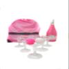 Merz67 Pong-Secco Ping-Pong Drinking Game 12 Champagne Glasses, 2 Balls and Drawstring Backpack, Pink view 1