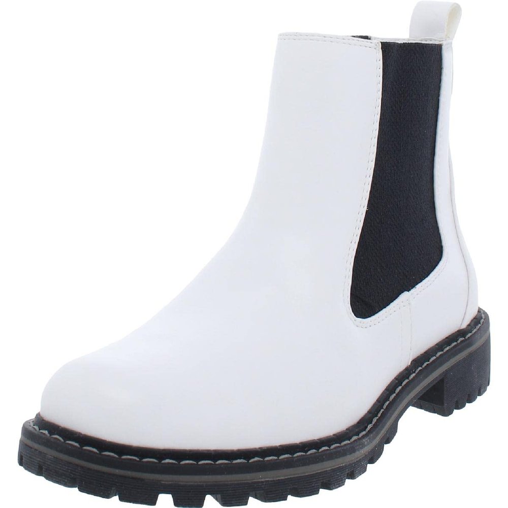 Corkys Footwear Womens To Be Honest Faux Leather Ankle Bootie (11, White)