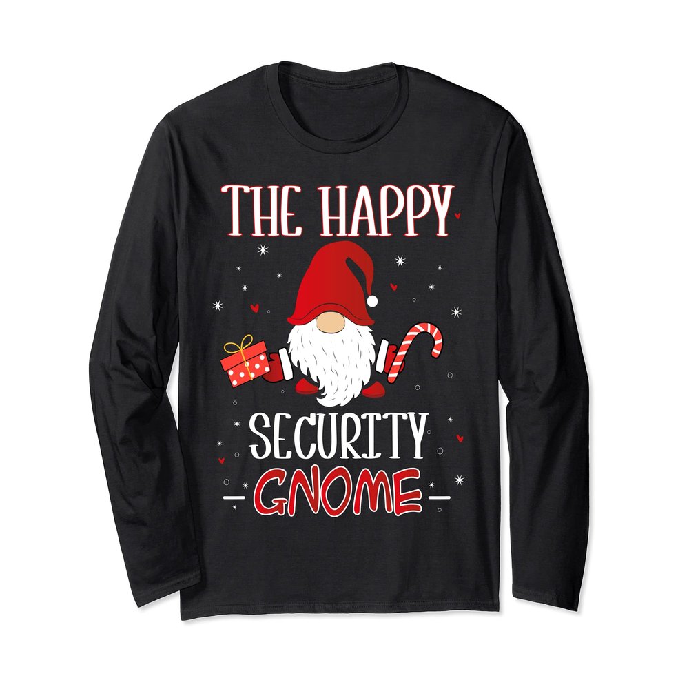 Security Christmas Gnome Costume Matching Family Long Sleeve T-Shirt