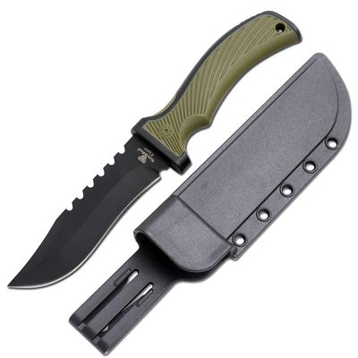 Snake Eye Tactical 10" Heavy Duty Military Marine, Army Fixed Blade Hunting Knife W/Molded Sheath.. (5238-2)