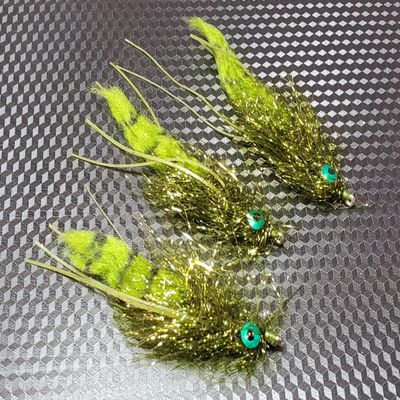 Redfish Crack, Redfish Crack Fly, Redfish Crack Streamer Fly, Redfish Slider 3 Pack Olive
