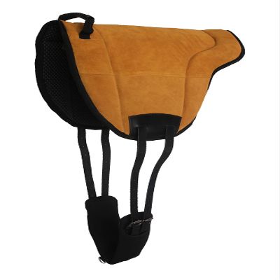 CHALLENGER Horse Neoprene Anti-Slip Suede Leather Bareback Saddle Pad Tan 39LW01TN