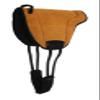CHALLENGER Horse Neoprene Anti-Slip Suede Leather Bareback Saddle Pad Tan 39LW01TN view 1