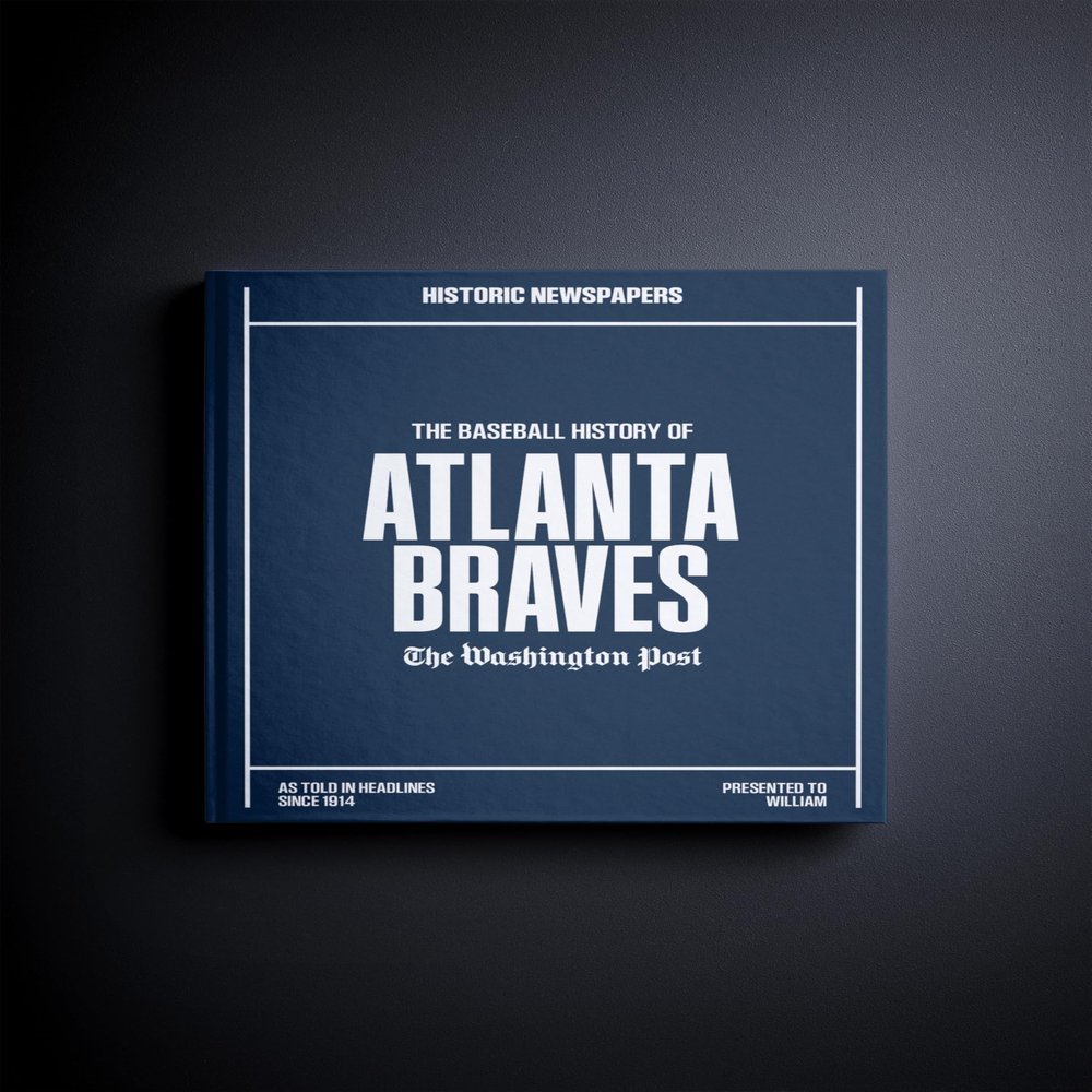 Signature gifts Atlanta Personalized Baseball History Book - Braves Baseball Fan Gift - A Major League History Told Through Archive Newspaper Coverage (Atlanta Braves)