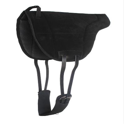 CHALLENGER Horse Neoprene Anti-Slip Suede Leather Bareback Saddle Pad Black 39LW01BK