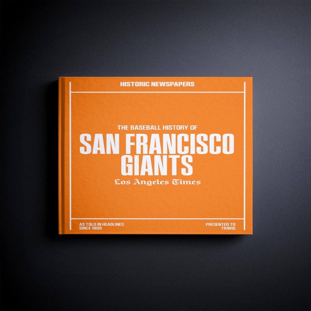 Signature gifts San Francisco Personalized Baseball History Book - SF Giants Sports Fan Gift - A Major League History Told Through Archive Newspaper Coverage (San Francisco Giants)