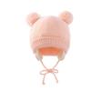 Familyhouse Baby Hat Winter Warm Pom Pom Hats Knit Earflap Cap Beanie Cute Bear Todder for Boys Girls (Pink) view 1