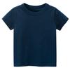 EISHOW Little Boy Girl T-Shirt, Baby Casual Crew Neck Cotton Top Short Sleeve Solid Tee Shirt Basic DIY Tees Plain Shirt (Dark Blue,3-4T,3 Years,4 Years) view 1