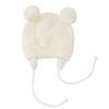 Baby Hat Winter Warm Pom Pom Hats Knit Earflap Cap Beanie Cute Bear Todder for Boys Girls (White) view 3