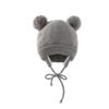 Baby Hat Winter Warm Pom Pom Hats Knit Earflap Cap Beanie Cute Bear Todder for Boys Girls (Grey) view 1