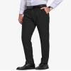 YND Men's Business Suit Pants Slim Fit Flex Flat Front Pant, Black, X-Small view 2