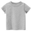 EISHOW Little Boy Girl T-Shirt, Baby Casual Crew Neck Cotton Top Short Sleeve Solid Tee Shirt Basic DIY Tees Plain Shirt (Gray,1-2T,1 Year,2 Years) view 1