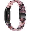 Fit for Fitbit Luxe/Fitbit Luxe Special Edition Bands Women Men, Fashion Durable Resin Replacement Watch Bands Bracelet Wristbands Straps for Fitbit Luxe Fitness and Wellness Tracker (Pink-1) view 2