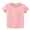EISHOW Little Boy Girl T-Shirt, Baby Casual Crew Neck Cotton Top Short Sleeve Solid Tee Shirt Basic DIY Tees Plain Shirt (Pink,3-4T,3 Years,4 Years) view 1
