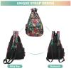 Sucipi Pickleball Bag - Men's -Women's Pickleball Backpack, Adjustable Sling Bag w/Fence Hook/Large Capacity/Safety Pocket-Red Leaf view 3