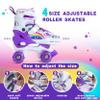 SHDSL Girls Roller Skates for Kids Beginners, Adjustable Roller Skates with All Light Up Wheels, Roller Skate for Girls Shine Fun Illuminating Roller Skate for Boys Beginners patines para nias view 2