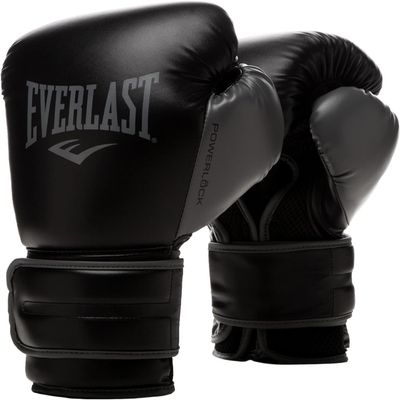 Everlast Powerlock 2 Boxing Gloves | Heavy Bag Gloves | SyntheticLeather | Men & Women | Training & Sparring Gloves | Ventilated Design | Multi-Layered Foam Padding | Blue, 16 oz