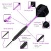 Steel Tip Darts Set for Dartboard, Professional Darts with Metal Tip 22 Grams Purple Aluminium Shafts 9 Flights 50 Rubber O-Rings 12 Spring Rings 1 Dart Sharpener Tool view 2