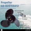 Asaki Propeller 9x10-1/2 Compatible with Mercury 6-15 hp Outboard 48-828158A12 828158A12 view 2