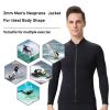 REALON Wetsuits Top Jacket Women Men 2mm Neoprene Long Sleeve Shirt 3mm Front Zipper Vest Wet Suit Keep Warm for Adult Youth Kids Diving Surf Swim Water Sports view 2