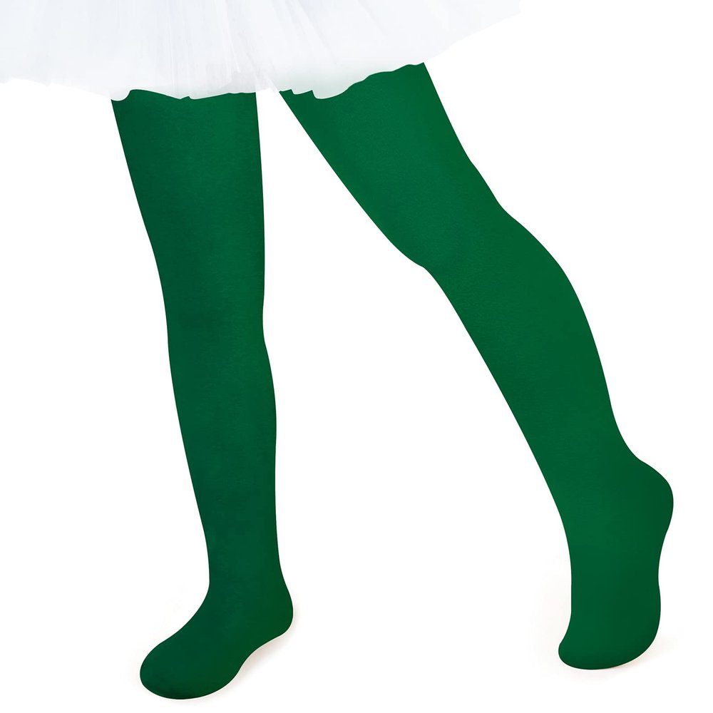 Girls Toddler Tights 3T 4-6 Halloween Leggings Dark Green