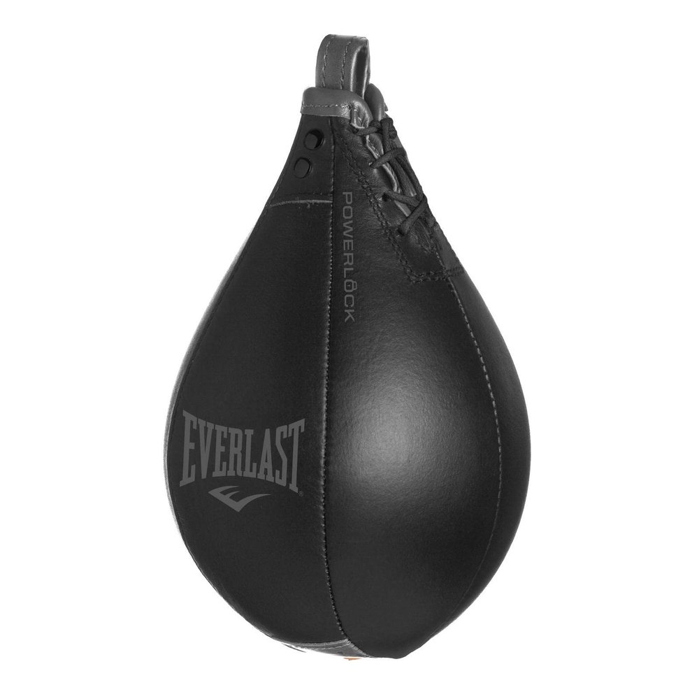 Everlast Powerlock Speed Punching Bag | Premium Leather Speed Bag for Boxing & MMA | Durable Reflex Training Boxing Bag for Hand Speed Accuracy & Home Gym Workouts