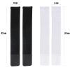 Shin Guard Straps, 4 PCS, Youth Soccer Shin Guard Stays, Elastic Shin Straps Soccer for Kicking Ball, Running, Cycling, Adjustable, Black and White Color in Package view 2