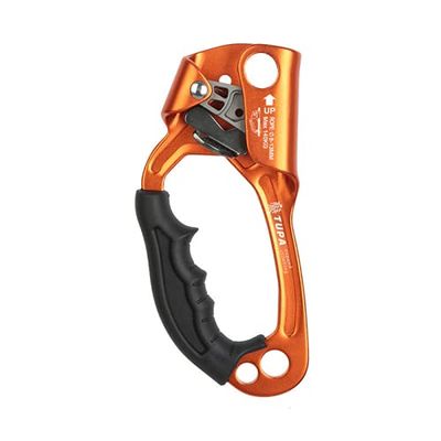 DDER Outdoor Mountaineering Rock Climbing Rope Clamp Professional Hand Ascender Rappelling Gear Equipment Rope Clamp (Orange)