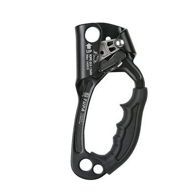 DDER Outdoor Mountaineering Rock Climbing Rope Clamp Professional Hand Ascender Rappelling Gear Equipment Rope Clamp (Black)