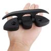 4 Pcs 5" Folding Cleat, Flip-up Dock Cleat with Long Screws and Short Screws(M6). Marine Grade Nylon, Black, 2 Holes view 2