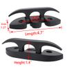 4 Pcs 5" Folding Cleat, Flip-up Dock Cleat with Long Screws and Short Screws(M6). Marine Grade Nylon, Black, 2 Holes view 3