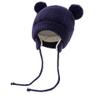 Familyhouse Baby Hat Winter Warm Pom Pom Hats Knit Earflap Cap Beanie Cute Bear Todder for Boys Girls (Navy Blue) view 4
