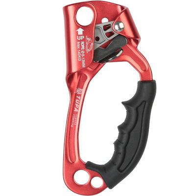 DDER Outdoor Mountaineering Rock Climbing Rope Clamp Professional Hand Ascender Rappelling Gear Equipment Rope Clamp (RED)