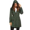Womens Long Tunic Anoraks Autumn Outdoor Travel Waterproof Windbreaker Jacket Ladies Zipper Hooded Overcoat Outwear view 3