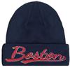 Boston 3D Embroidery Classic Cuffed Knit Hat Beanie Toque Skull Cap - Navy OneSize view 1