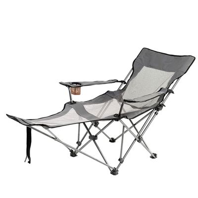 Camping Chair Adjustable Folding Chair with Pedal Net Cup HolderHeavy-Duty Support 286 Lbs,Can Sit and Lie Down Beach Chair (Color : B)
