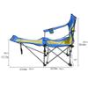 Camping Chair Adjustable Folding Chair with Pedal Net Cup HolderHeavy-Duty Support 286 Lbs,Can Sit and Lie Down Beach Chair (Color : B) view 2