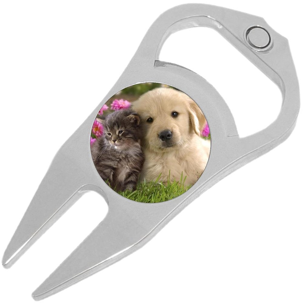 NewCharms Puppy Kitty Golf Ball Marker Divot Repair Tool Bottle Opener