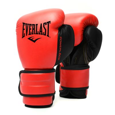 Everlast Powerlock 2 Boxing Gloves | Heavy Bag Gloves | SyntheticLeather | Men & Women | Training & Sparring Gloves | Ventilated Design | Multi-Layered Foam Padding | Red / Black, 16 oz