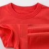 Little Boy Girl T-Shirt, Baby Casual Crew Neck Cotton Top Short Sleeve Solid Tee Shirt Basic DIY Tees Plain Shirt (Red,7-8T,7 Years,8 Years) view 3