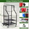 FHXZH Golf Bag Storage Garage Organizer - Golf Bag Stand Fit for 1 Bag, Extra Clubs, Balls, Shoes, and Golf Equipment Accessories, Golf Storage Rack for Garage, Club, Shed view 2
