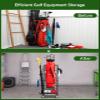 FHXZH Golf Bag Storage Garage Organizer - Golf Bag Stand Fit for 1 Bag, Extra Clubs, Balls, Shoes, and Golf Equipment Accessories, Golf Storage Rack for Garage, Club, Shed view 4