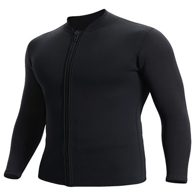 REALON Wetsuits Top Jacket Women Men 2mm Neoprene Long Sleeve Shirt 3mm Front Zipper Vest Wet Suit Keep Warm for Adult Youth Kids Diving Surf Swim Water Sports