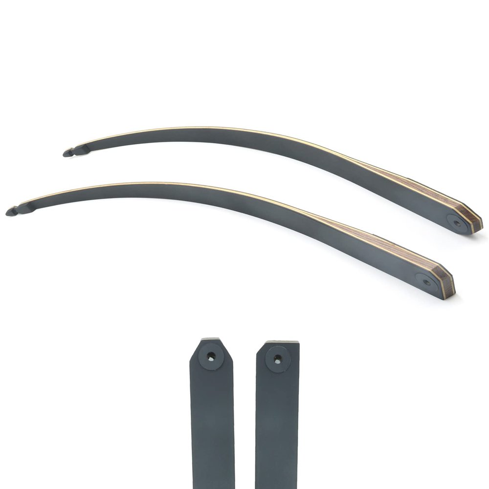 OBTOUTDOOR Original Black Hunter Takedown Longbow Limbs Only Replacement Bamboo Core 20-60lbs for 60" Right Hand Bow (25lbs)