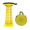 davidamy's gift Upgraded Folding Stool Portable Collapsible Telescopic Stool 6th Gen Retractable Stool w/Load Capacity 440lbs for Camping Fishing Hiking BBQ (Yellow) view 1
